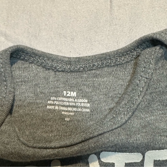 Gray Bodysuit with Cute Since Day 1 Print - Picture 2 of 3